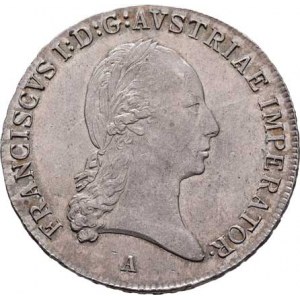 František II., 1792 - 1835, 1/2 Tolar konvenční 1815 A, Vídeň, 14.049g, nep.exc.,