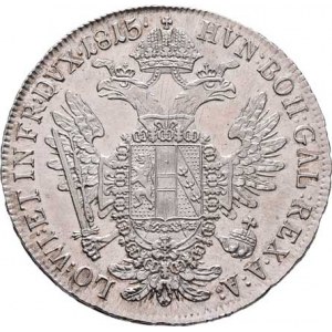 František II., 1792 - 1835, 1/2 Tolar konvenční 1815 A, Vídeň, 13.925g, nep.hr.,