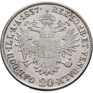 Ferdinand V., 1835 - 1848, 20 Krejcar 1837 A, Vídeň, 6.616g, mírně just.,