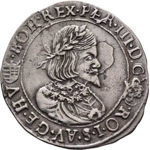 Ferdinand III., 1637 - 1657, 1/4 Tolar 1648 KB, Hal.243, Husz.1257, 6.874g,