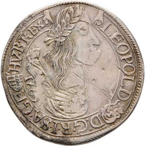 Leopold I., 1657 - 1705, 1/4 Tolar 1665 KB, Kremnica, Nech.1127, Husz.1407,