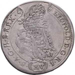 Leopold I., 1657 - 1705, XV Krejcar 1689 KB, Kremnica, Höll.89.1.4, Husz.1427,