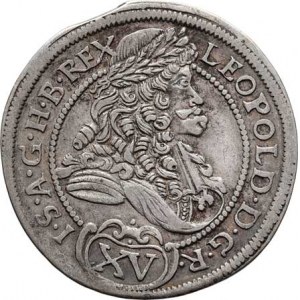 Leopold I., 1657 - 1705, XV Krejcar 1696 NB-PO, Nagybanya-Österreicher,