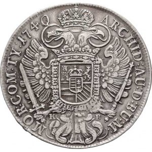 Karel III.(VI.), 1711 - 1740, Tolar 1740 KB, Hal.556, Husz.1606, úprava letopočtu