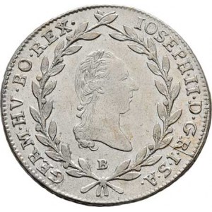 Josef II., (1765 -) 1780 - 1790, 20 Krejcar 1786 B, Kremnica, P.31, Husz.1880, 6.601g,