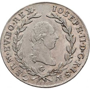 Josef II., (1765 -) 1780 - 1790, 20 Krejcar 1790 G, Nagybanya, P.31, Husz.1882,