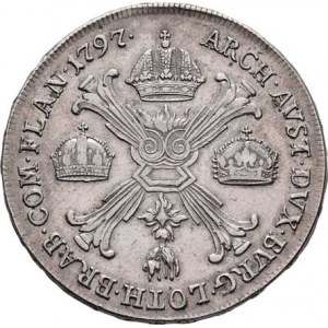 František II., 1792 - 1835, Tolar křížový 1797 B, Kremnica, 29.407g, dr.hr.,