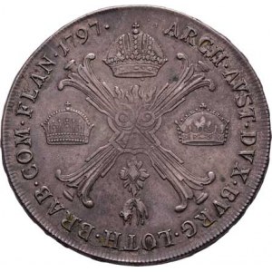 František II., 1792 - 1835, Tolar křížový 1797 B, Kremnica, 29.414g, nep.just.,