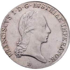 František II., 1792 - 1835, Tolar konvenční 1824 B, Kremnica, 27.926g, nep.hr.,
