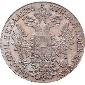 František II., 1792 - 1835, Tolar konvenční 1824 B, Kremnica, 27.926g, nep.hr.,
