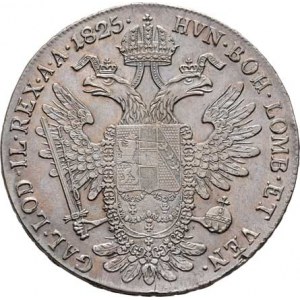 František II., 1792 - 1835, Tolar konvenční 1825 G, Nagybanya, 27.952g, nep.hr.,
