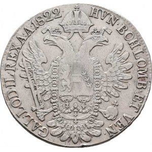 František II., 1792 - 1835, 1/2 Tolar 1822 B, Kremnica, 13.855g, dr.hr.,