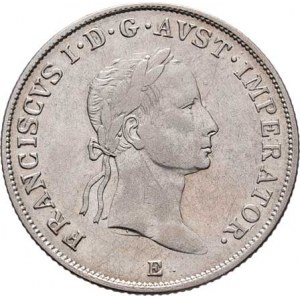 František II., 1792 - 1835, 20 Krejcar 1835 E, Karlovský Bělehrad, 6.622g,