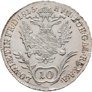 František II., 1792 - 1835, 10 Krejcar 1815 B, Kremnica, 3.881g, mírně just.,