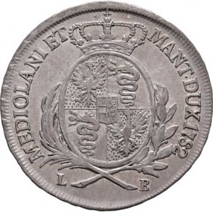 Josef II., 1780 - 1790, 1/2 Scudo 1782 LB, Milán, P.38, Cr.44, 11.348g,