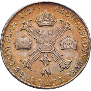František II., 1792 - 1835, Tolar křížový 1794 M, Milán, P.12, M-A.297, 29.270g,