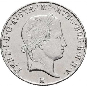 Ferdinand V., 1835 - 1848, 20 Krejcar 1843 M, Milán, M-A.328, 6.667g, nep.hr.,