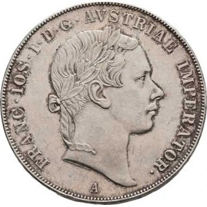 Konvenční měna, údobí let 1848 - 1857, Tolar 1853 A - hlava zprava, 25.966g, hr., dr.rysky,