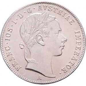 Konvenční měna, údobí let 1848 - 1857, 20 Krejcar 1853 A - hlava zprava, 4.309g, nep.hr.,