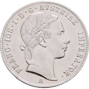 Konvenční měna, údobí let 1848 - 1857, 20 Krejcar 1853 A - hlava zprava, 4.302g, dr.hr.,