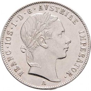 Konvenční měna, údobí let 1848 - 1857, 20 Krejcar 1855 A - hlava zprava, 4.288g, nep.hr.,