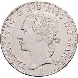 Konvenční měna, údobí let 1848 - 1857, 20 Krejcar 1852 C - hlava zleva, 6.698g, dr.hr.,