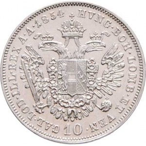 Konvenční měna, údobí let 1848 - 1857, 10 Krejcar 1854 A, 2.155g, nep.hr., nep.rysky R!