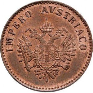 Konvenční měna, údobí let 1848 - 1857, 5 Centesimi 1852 M - menší typ, 5.231g, téměř R!