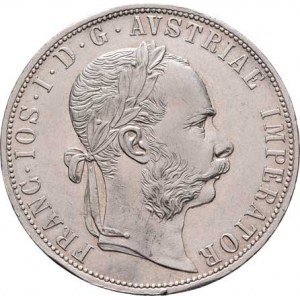 Rakouská a spolková měna, údobí let 1857 - 1892, 2 Zlatník 1874, 24.669g, dr.hr., nep.rysky, pěkná