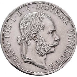 Rakouská a spolková měna, údobí let 1857 - 1892, 2 Zlatník 1875, 24.479g, dr.hr., nep.rysky, téměř