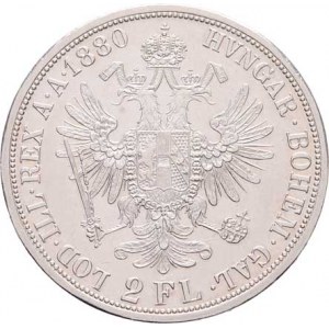 Rakouská a spolková měna, údobí let 1857 - 1892, 2 Zlatník 1880, 24.643g, nep.hr., nep.rysky