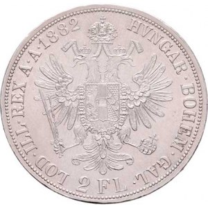 Rakouská a spolková měna, údobí let 1857 - 1892, 2 Zlatník 1882, 24.680g, nep.hr., nep.rysky