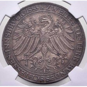 Rakouská a spolková měna, údobí let 1857 - 1892, 2 Zlatník 1885 - 2.celorakouské střelby v Innsbruc