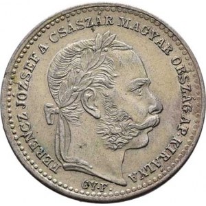 Rakouská a spolková měna, údobí let 1857 - 1892, 20 Krejcar 1868 GYF - dlouhý opis, 2.499g, nep.hr.