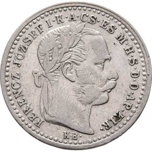 Rakouská a spolková měna, údobí let 1857 - 1892, 10 Krejcar 1872 KB, 1.680g, nep.rysky, dr.úhozy,