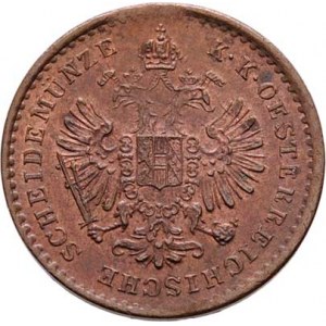 Rakouská a spolková měna, údobí let 1857 - 1892, 5/10 Krejcaru 1858 M, 1.701g, nedor., krásná pat.