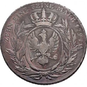 Prusko - král., Friedrich Wilhelm II., 1786 - 1797, Tolar konvenční 1794, bez zn., jako KM.361 (ten