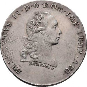 Řezno, František II., 1792 - 1835, Tolar 1793 GCB - s portrétem Františka II. a pohledem