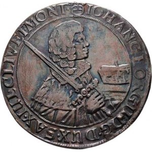 Sasko, Johann Georg II., 1656 - 1680, Tolar 1660 CR, Drážďany-Rothe, KM.474, Dav.7617,