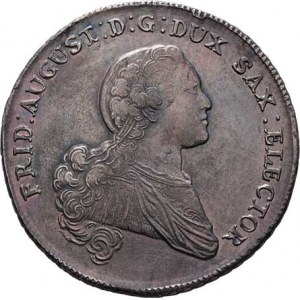 Sasko, Friedrich August III., 1763 - 1806, Tolar 1768 EDC, Drážďany, KM.983 (Ag833), 27.852g,