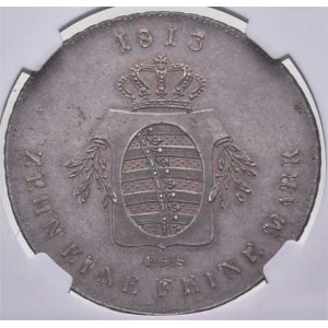 Sasko - království, Friedrich August I., 1806 - 1827, Tolar 1813 IGS - zkušební ražba, KM.Pn66, min