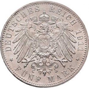 Bavorsko, Luitpold - princ regent, 5 Marka 1911 D - 90.narozeniny, KM.518 (Ag900),