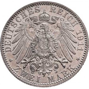 Bavorsko, Luitpold - princ regent, 3 Marka 1911 D, 2 Marka 1911 D - 90.narozeniny,