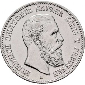 Prusko, Friedrich III., 1888, 2 Marka 1888 A, Berlín, KM.510 (Ag900), 11.087g,