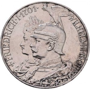Prusko, Wilhelm II., 1888 - 1918, 5 Marka 1901 A - 200 let království, Berlín, KM.526