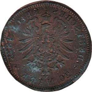Německo, 20 Marka 1878 - jednostranný dutý odražek reversu