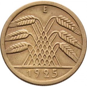 Německo - Výmarská republika, 1918 - 1933, 50 Reichspfennig 1925 E, KM.41 (mosaz), 5.046g,
