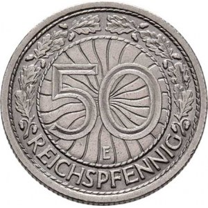 Německo - Výmarská republika, 1918 - 1933, 50 Reichspfennig 1932 E, KM.49 (Ni), 3.492g,