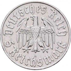 Německo - 3.říše, 1933 - 1945, 5 Marka 1933 A - Luther, KM.80 (Ag900), 13.865g,