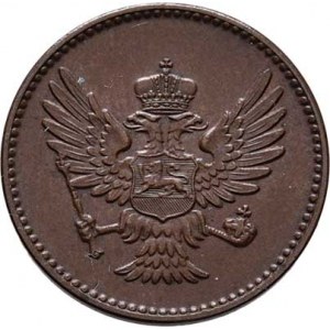 Černá Hora, Nikola I. jako kníže, 1860 - 1910, Para 1906, KM.1 (bronz), 1.652g, pěkná patina,